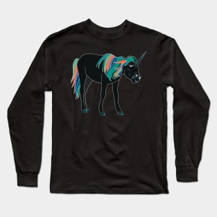 Black Unicorn Long Sleeve T-Shirt